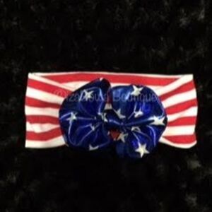 4th of July "Metallic" Big Bow Headband  74MM15  Handmade NWT Boutique